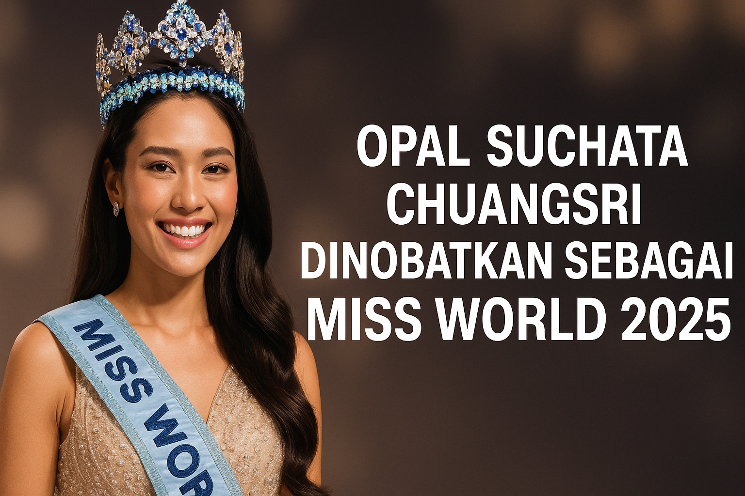 Opal Suchata Chuangsri Dinobatkan sebagai Miss World 2025